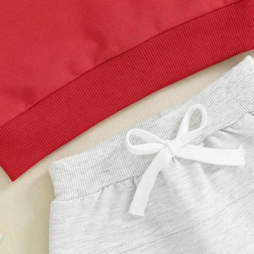 Vista 6 de Lesimsam Conjunto de sudadera de manga larga con cuello redondo y pantalones deportivos para el día de San Valentín