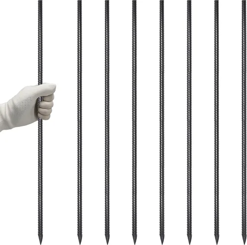 Vista 7 de VVOKGO Estacas de refuerzo de 12 pulgadas de metal con puntas en espiral para asfalto (16 piezas), anclajes galvanizados de 1/2 pulgada de diámetro