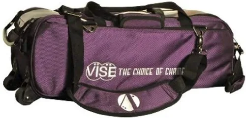 Vista 9 de Vise Bolsa de bolos con rueditas para tres bolas Negro