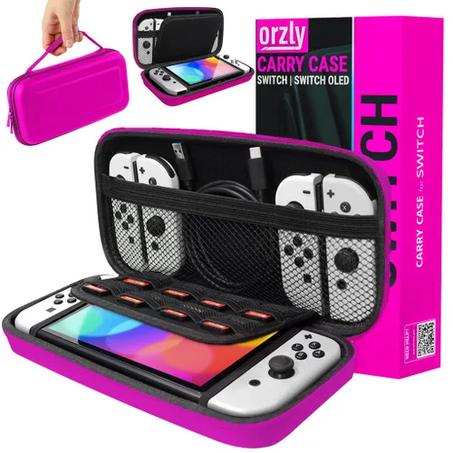 Vista 11 de Orzly Carry Case for Nintendo Switch Lite - Portable Travel Carry Case with storage for Switch Lite Games & Accessories [Solid Black]