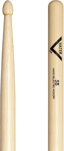 Vista 3 de Vater Baquetas de Batería de Hickory con Punta de Nylon 5B, Par