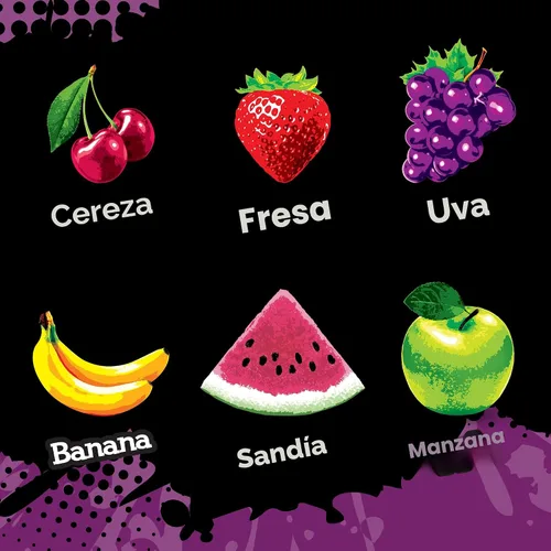 Vista 3 de Now & Later - Caramelos masticables mixtos de frutas variadas, tarro de 38 onzas Chewy fruit candy, assorted flavors, giant bars, bulk tub, party