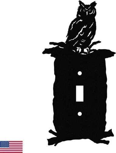 Vista 11 de Owl in Woods - Placa de pared (potencia única, negro)
