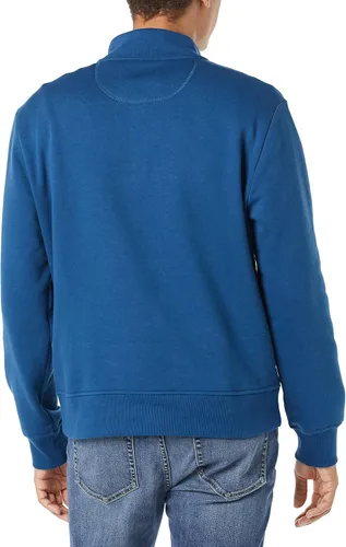 Vista 3 de Tienda Essentials - Sudadera de vellón, cuarto de cremallera y manga larga para hombre