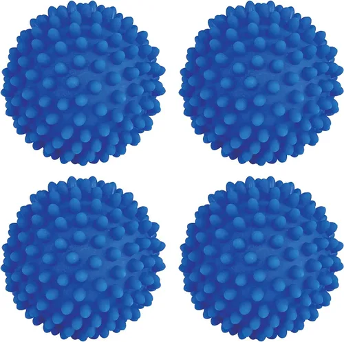 Vista 2 de Paquete de 4 bolas para secadora – Bolas de secado reutilizables no tóxicas (azul)