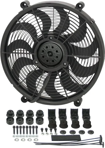 Vista 3 de Derale 16217 - Ventilador de radiador de alto rendimiento de 17", color negro