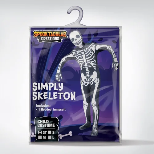 Vista 6 de Spooktacular Creations Disfraz de esqueleto para niños, overol de esqueleto aterrador, fiestas de disfraces de Halloween, fiesta temática del día