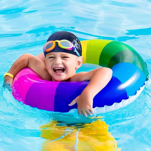 Vista 4 de Geyoga 3 piezas de gorras de natación para niños y niñas, gorras de natación para niños de 2 a 12 años, gorro de natación para piscina, gorro