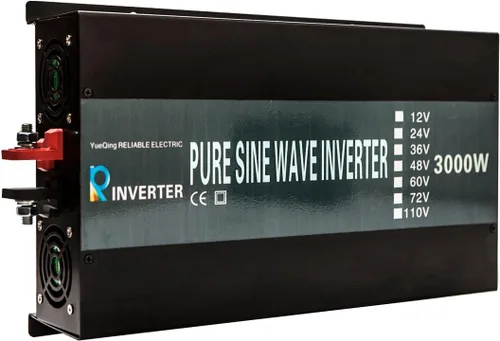 Vista 4 de WZRELB Inversor de energía solar de onda sinusoidal pura de 3000 W confiable 48 V 120 V fuera de la red DC a CA convertidor de energía generador