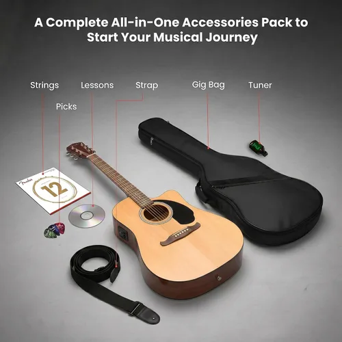 Vista 2 de Fender FA-125CE - Conjunto de guitarra electroacústica