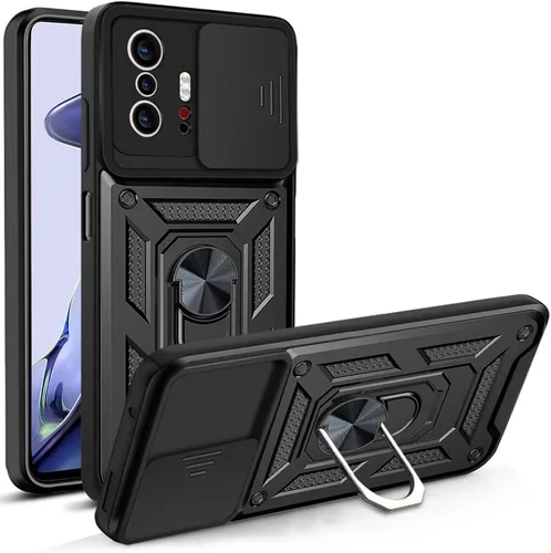 Vista 235 de Compatible con Tecno Pova Neo 2 Bracket Shell, con cubierta deslizante para lente de cámara compatible con Tecno Pova Neo 2 LG6n Case Negro