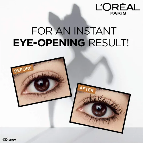 Vista 4 de L'Oréal Paris Cosmetics Bambi Eye - Máscara lavable para ojos, volumen duradero, negro, 0.28 onzas líquidas Lavable negro