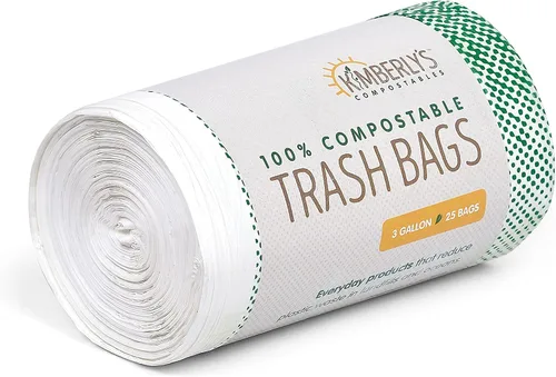 Vista 7 de KC's - Bolsas compostables para sándwiches y aperitivos – 50 unidades, 7 x 6.7 pulgadas, bolsas resellables extragruesas de 50 µm de almidón de maíz