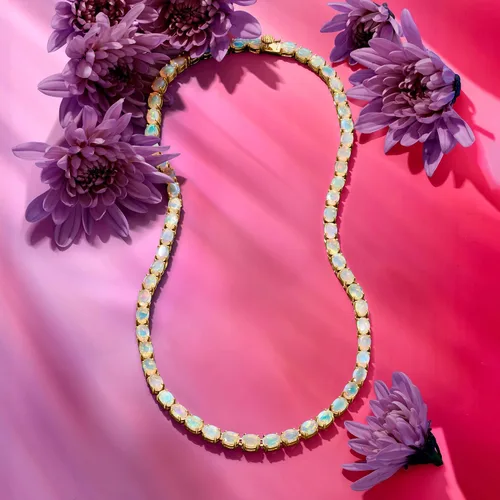 Vista 17 de Ross-Simons Gemstone Tennis Necklace in Sterling Silver