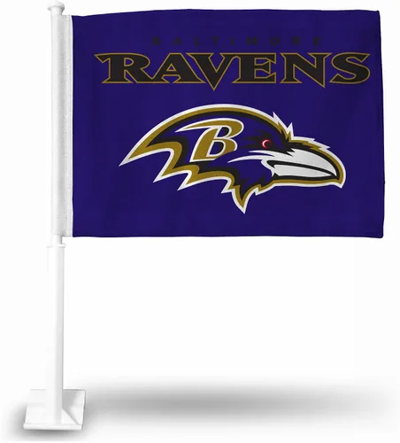 Vista 26 de Rico Industries NFL Double Sided Car Flag - 16" x 19" - Strong Pole That Hooks onto Car/Truck/Automobile
