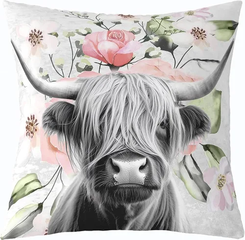 Vista 36 de Erosebridal Funda de almohada rústica de oso de 16 x 16 pulgadas, funda de almohada cuadrada decorativa de cuadrícula de búfalo, funda de almohada