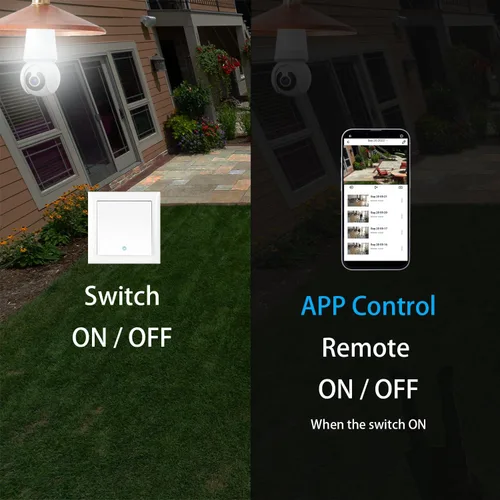 Vista 3 de Cámara de seguridad WiFi para interiores y exteriores con enchufe, detección humana AI, vista en vivo, visión nocturna a color, audio de 2 vías