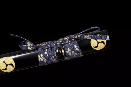 Vista 6 de Katana hecha a mano, espada samurái japonesa 1095 de arcilla de acero templado, hoja de afeitar de espiga completa, afilada, regalos para él, espada