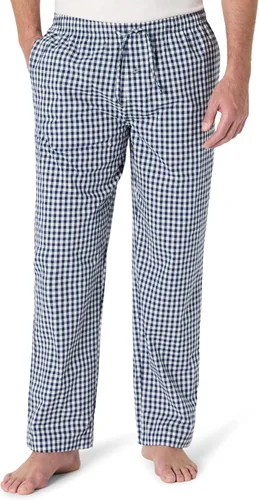 Vista 20 de Amazon Essentials Pantalón de pijama tejido de corte recto con bolsillos para hombre Tartán mezcla de óxido burdeos