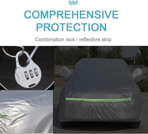 Vista 5 de Funda para auto compatible con DS Automobiles DS3 DS4 DS5 DS7, impermeable, a prueba de polvo, resistente al viento, protección solar, responde
