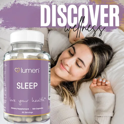 Vista 6 de Lumen Naturals - Sueño natural para adultos - Suplemento de hierbas con melatonina, raíz de valeriana, magnesio - Apoyo para dormir profundo