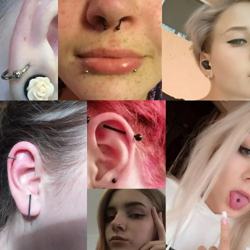 Vista 3 de Xpircn Kit de 150 piercings de acero inoxidable para labios, nariz, lengua, tragus, cartílago, daith, cejas, ombligo, ombligo, piercing