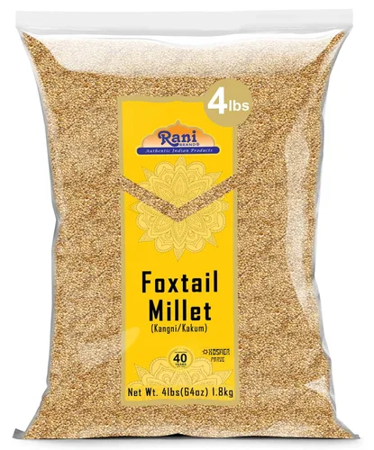 Vista 11 de Rani Mijo cola de zorra pulido (Setaria italica) Granos antiguos 28.22 oz (28 onzas) ~ Todo natural Apto para gluten Sin OMG Kosher Vegano