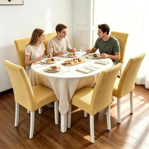 Vista 9 de PETCUTE Fundas elásticas para sillas de comedor, fundas elásticas antideslizantes para sillas de comedor, color gris, paquete de 2
