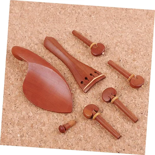 Vista 3 de SUPVOX 7 unids/set Violín Accesorios Un Accesorios Violín Go-partes Violín Tailpiece Violín Componentes Profesional Violín Tailpiece Madera Marrón