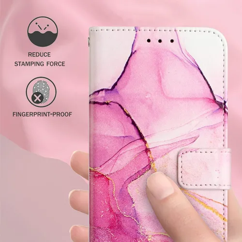 Vista 2 de Redmi Note 11 - Funda 4G Note 11S, funda de cuero tipo cartera con tarjetero y soporte para tarjetas para niñas y mujeres, diseño de mármol, funda