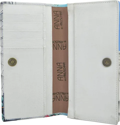 Vista 3 de Anna by Anuschka Cartera de cuero genuino pintada a mano para mujer, Grecia mágica