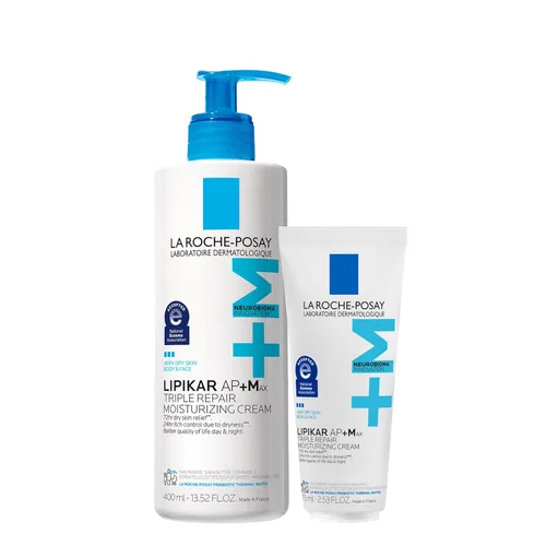 Vista 11 de La Roche-Posay Lipikar AP+ - Crema hidratante triple reparadora, loción facial y corporal para pieles secas y sensibles, hidratante con manteca