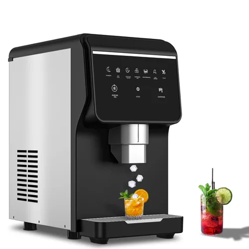 Vista 13 de Nugget Ice Makers - Máquina de hielo de pellets masticables suaves con función de limpieza automática, modo de mezcla de hielo/agua/agua helada, 50