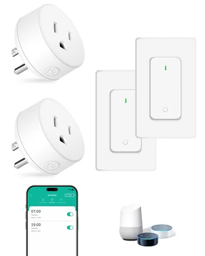Vista 84 de NineLeaf - Enchufe de salida de control remoto, interruptor de luz de encendido y apagado inalámbrico desmontable 500FT Light Plug Decorator