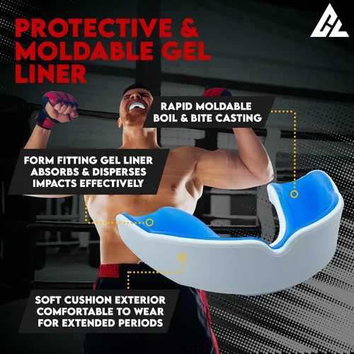 Vista 4 de Protector bucal moldeable para adultos con funda ventilada Boquilla transpirable de ajuste personalizado para hombres y mujeres Protector bucal