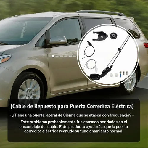Vista 7 de Cable para puerta corrediza Sienna 85620-08042 Kit de cable para puerta corrediza eléctrica para Toyota Sienna 3.3L 3.5L Cable de control de carrete