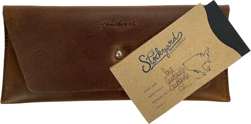 Vista 7 de Heather's, Bolsa de utilidad larga hecha a mano de cuero de grano completo - Cartera elegante para transportar y almacenar efectivo, monedas