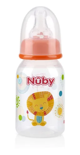Vista 6 de Nuby Botella impresa antiderrames, 4 onzas, 1 paquete de 1 botella, los colores pueden variar