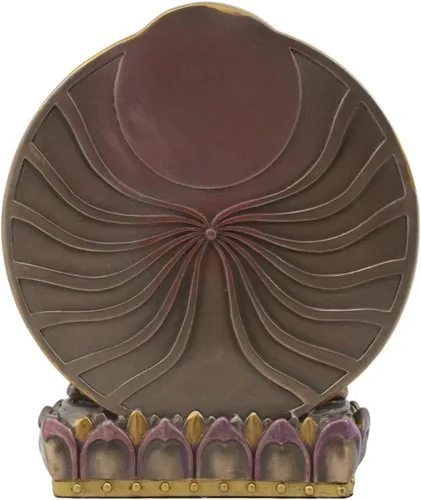 Vista 5 de Ebros Gift Budismo Bhaisajyaguru Medicina Buda meditando en Padma Lotus Trono Estatua de 6 pulgadas de alto Escultura Bodhisattva Rey de Lapislázuli