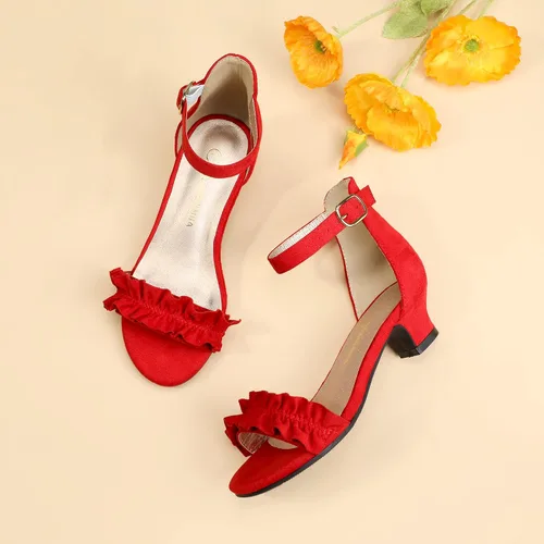 Vista 5 de PANDANINJIA Zapatos de vestir para niñas, zapatos de tacón para niñas, zapatos de vestir para niñas de flores, para boda, fiesta, Cynthia para niños