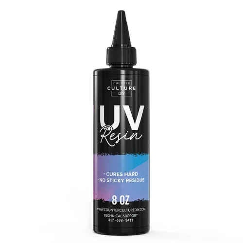 Vista 6 de Counter Culture DIY Resina UV transparente, 4 onzas, suministros de arte rápido para revestimiento y fundición, ideal para joyas, llaveros