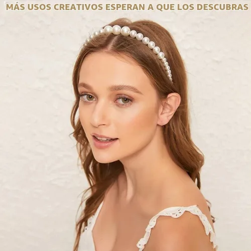 Vista 3 de MUYAN Imitation Pearl Open Choker Necklace for Women White Blanco