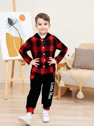 Vista 53 de Conjunto de ropa para bebés y niños pequeños, camisa con capucha y pantalones deportivos para otoño e invierno