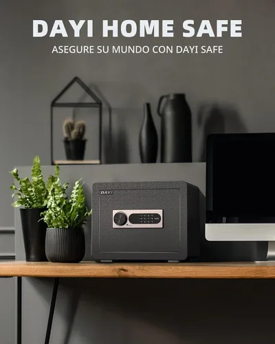 Vista 9 de DAYI - D-25 - Caja fuerte con bolsa ignífuga e impermeable para hogar o gabinete para dinero en efectivo y objetos de valor, con teclado electrónico