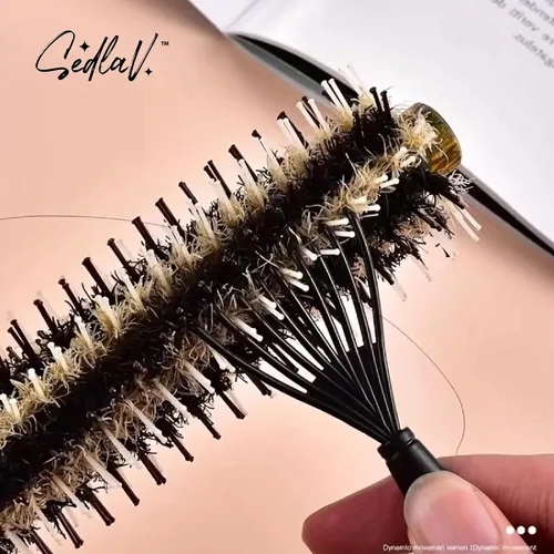 Vista 2 de SEDLAV Cepillo de limpieza de peine con cojín de aire, práctico rastrillo limpiador de cepillos de pelo con material de calidad de plástico, madera