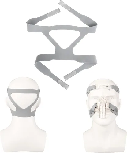 Vista 7 de Arnés de repuesto universal para máscara completa, pieza de repuesto para banda de cabeza de ventilador CPAP (sin máscara) (azul)