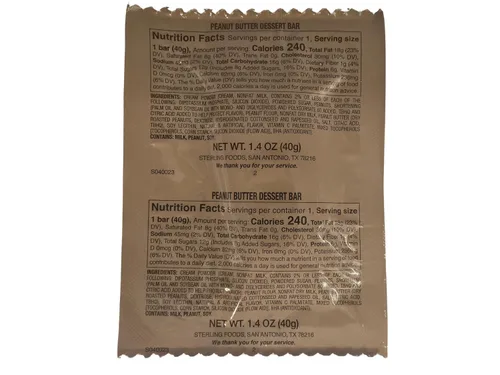 Vista 3 de Paquete de 12 postres MRE (paquete de 12 muestras de postres MRE)