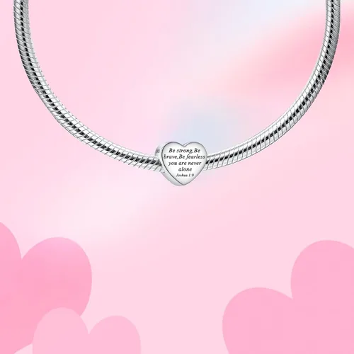 Vista 2 de Dije colgante de plata de ley 925 con diseño de corazón de la Biblia para mamá, esposa, familia, familia, amigos