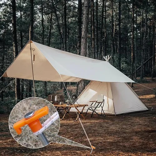 Vista 6 de 12 piezas de estacas para tienda de campaña, estacas de camping, estacas de tierra de 7.1 pulgadas de AVOFOREST, estacas de tienda de campaña