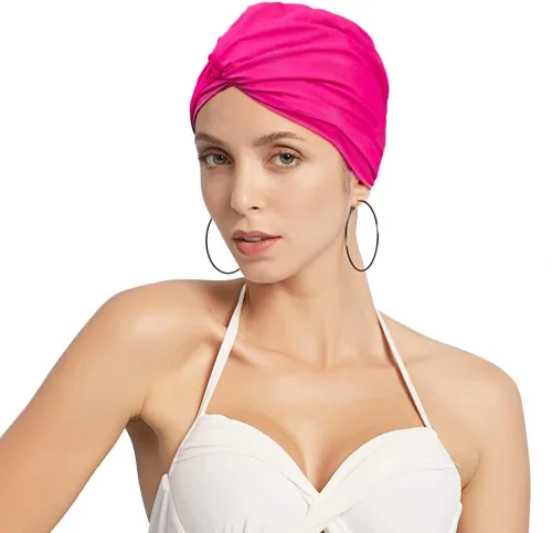 Vista 11 de Gorro de natación de elastano para verano, no impermeable, antideslizante, elástico, para piscina, gimnasio, deportes acuáticos subacuáticos